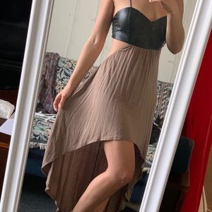 Black and Tan high low dress